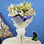 White Oriental Lilies Bouquet