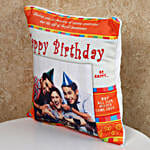 Happy Bday Personalized Cushion