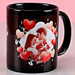 Personalised In Love Black Mug