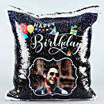 Happy Birthday Personalised Sequin Cushion