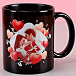 Personalised In Love Black Mug