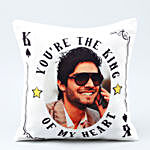 Personalised You Are The King Cushion