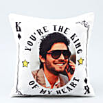 Personalised You Are The King Cushion