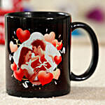 Personalised In Love Black Mug