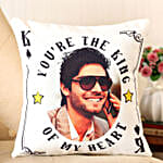 Personalised You Are The King Cushion