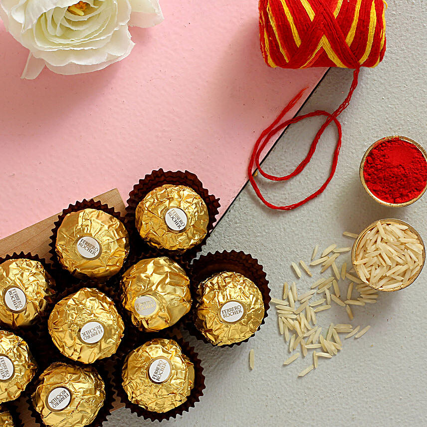 Bhai Dooj Wishes Ferrero Rocher Combo