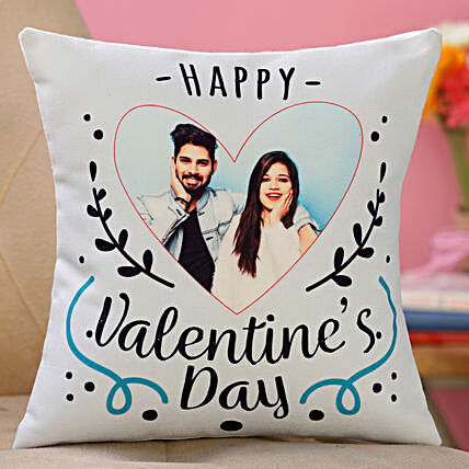 valentine day printed cushion for her
