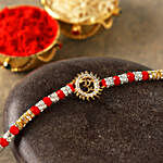 Spiritual Red Om Bracelet