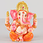 Blessed Ganesha Idol With Diyas & Dried Nuts Potli