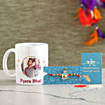 Bal Krishna Kids Rakhi And Personalised Mug Combo