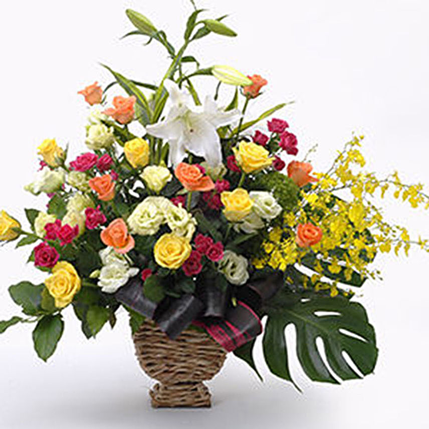 Beautiful Arrangement Of Colorful Flowers