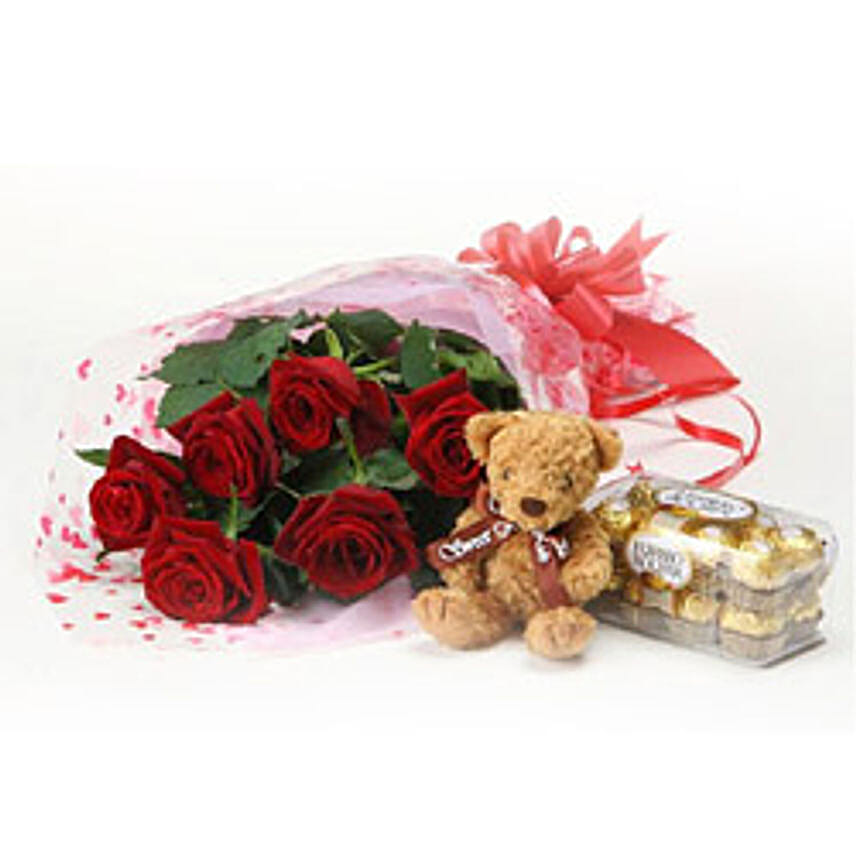 6Roses&Teddy&Chocolate