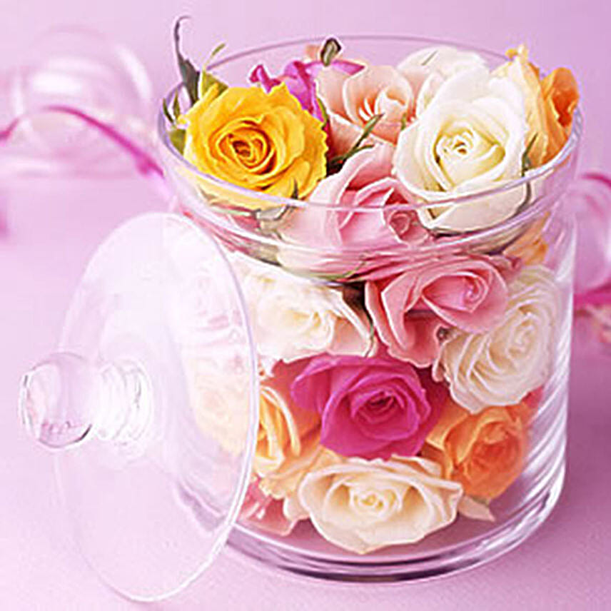 Glass Rose Arrangement