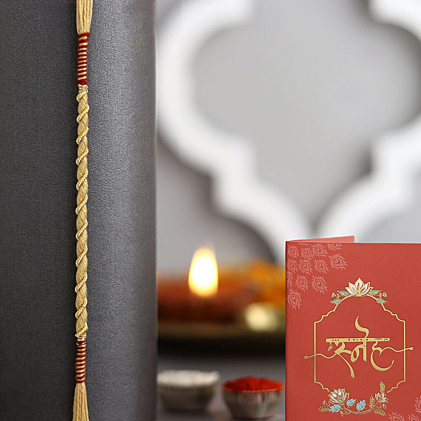 Intertwined Minimalist Dora Rakhi N Almond Soan Papdi