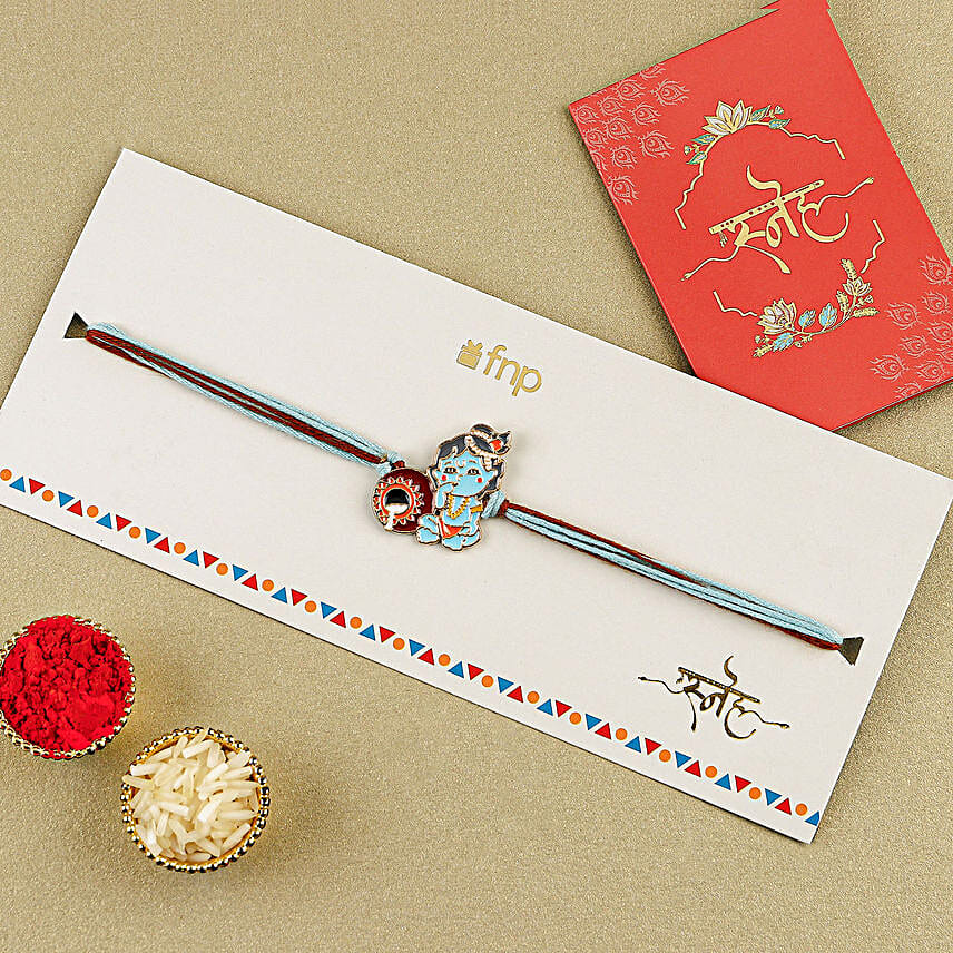Makhan Chor Rakhi For Kids N Besan Ladoo Delight