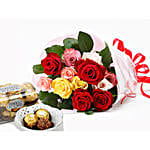 Rose Bunch With Chocolates