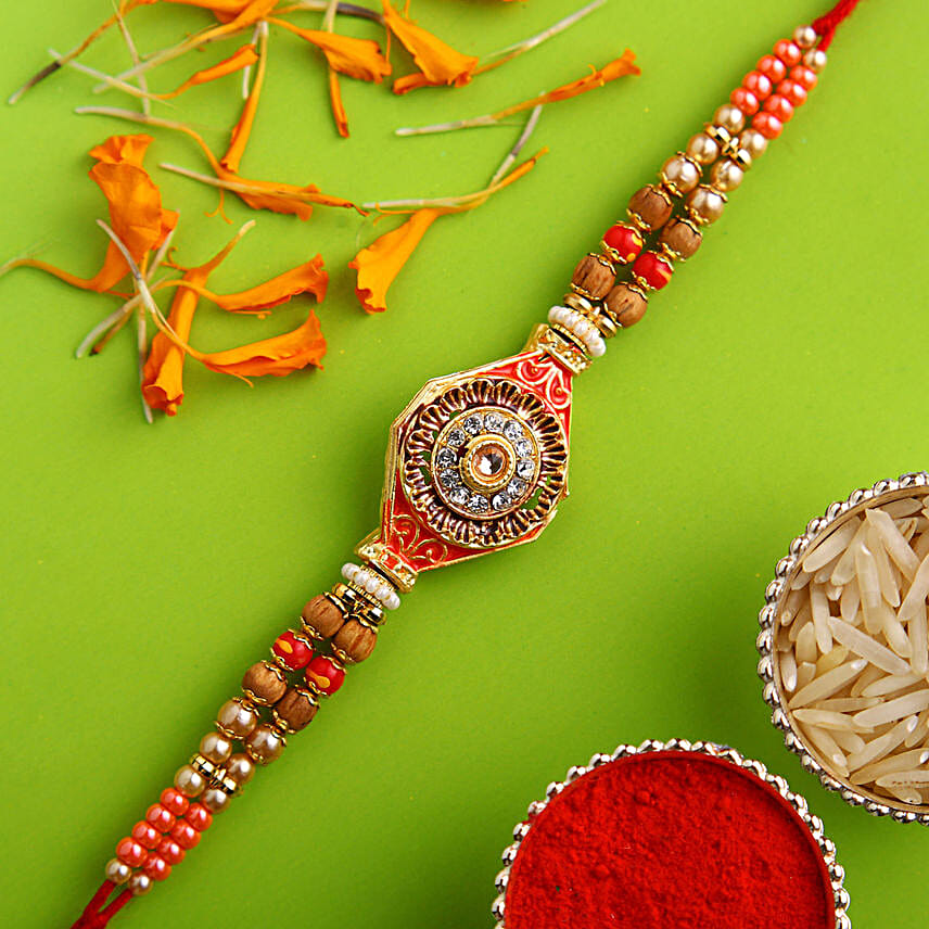 Designer Kundan Special Rakhi