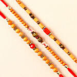 Sneh Wooden Beads Rakhi Set Of 3