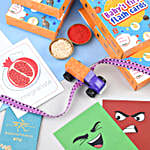 Lego Truck Rakhi N Multiple Flash Cards Gift Hamper
