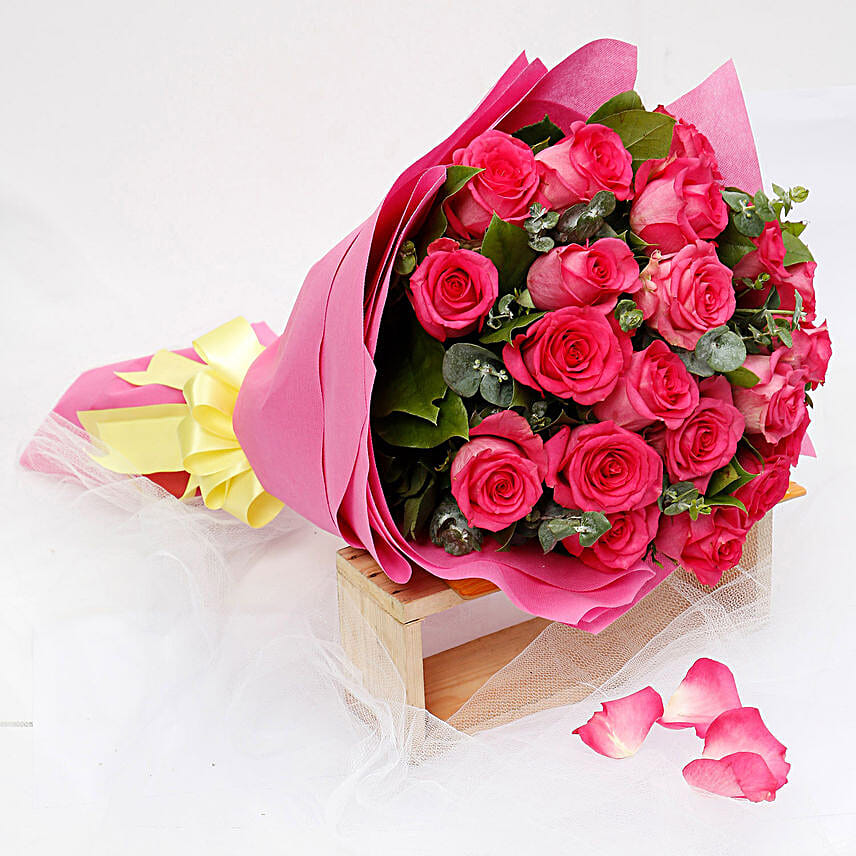 Blissful Pink Rose Bouquet