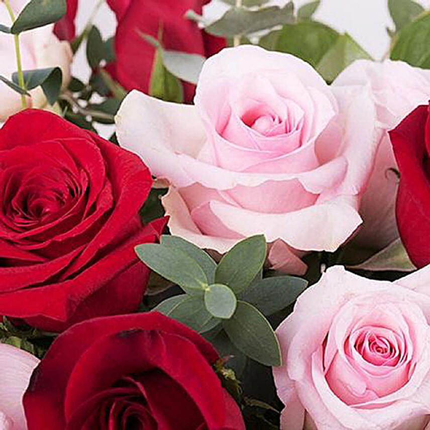 Exotic Pink And Red Rose Arrangement