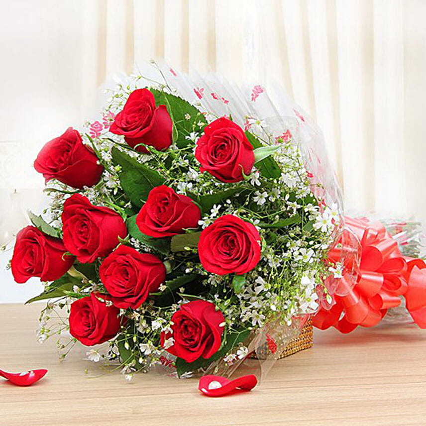 Exotic Rose Bunch And Teddy
