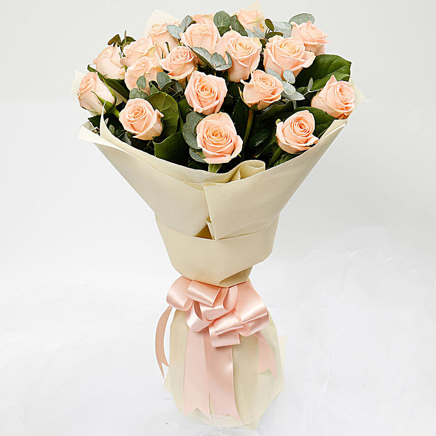 Peach Love Roses Bunch
