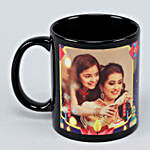 Personalised Diwali Black Ceramic Mug