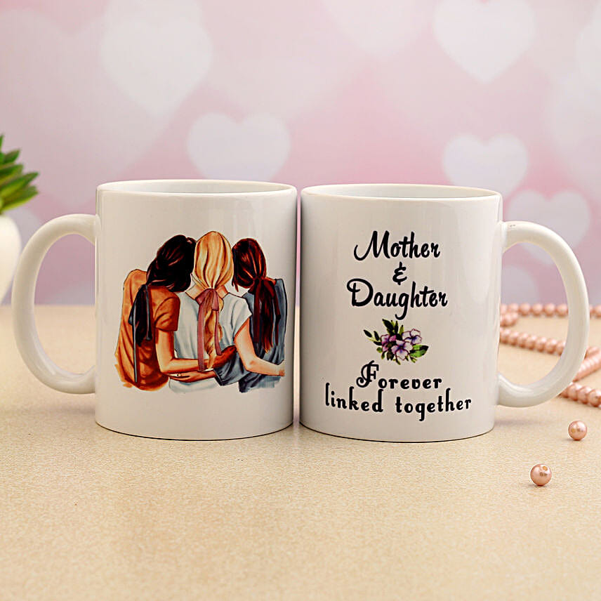 Mom Daughter Love White Mug Combo