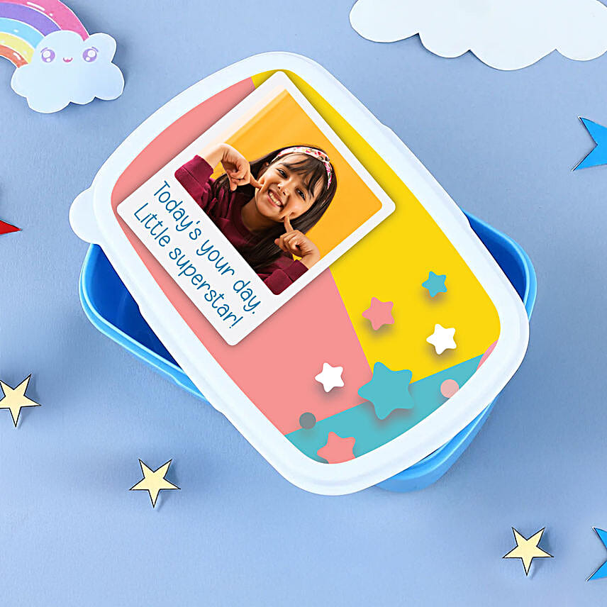 Personalised Little Superstar Photo Lunch Box