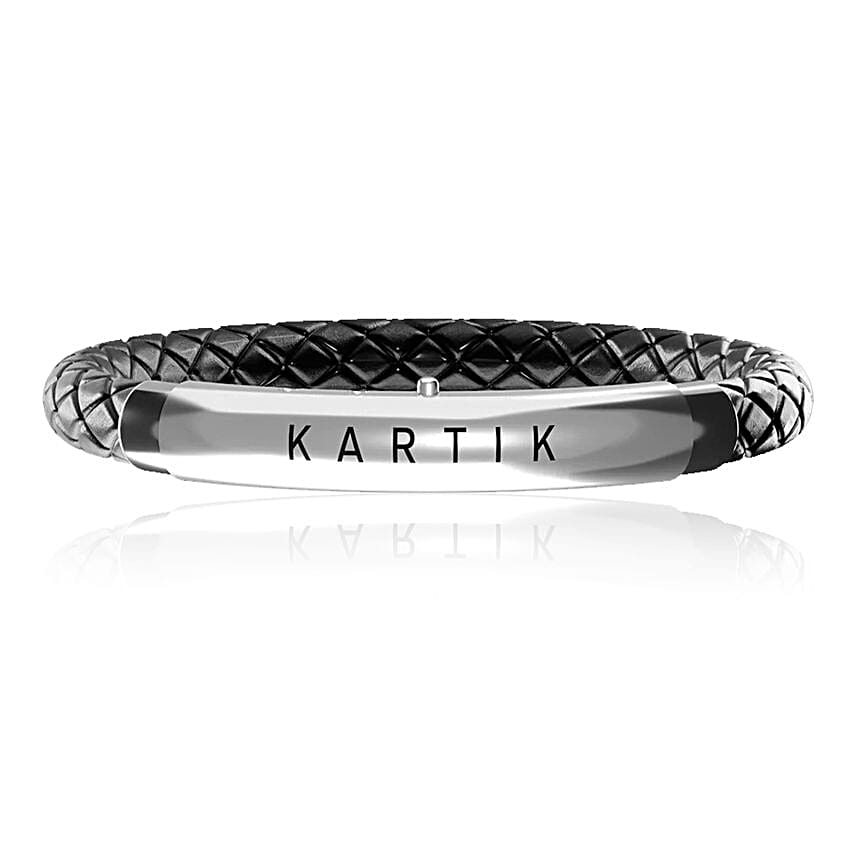 Personalised Luxe Surge Silver Bracelet
