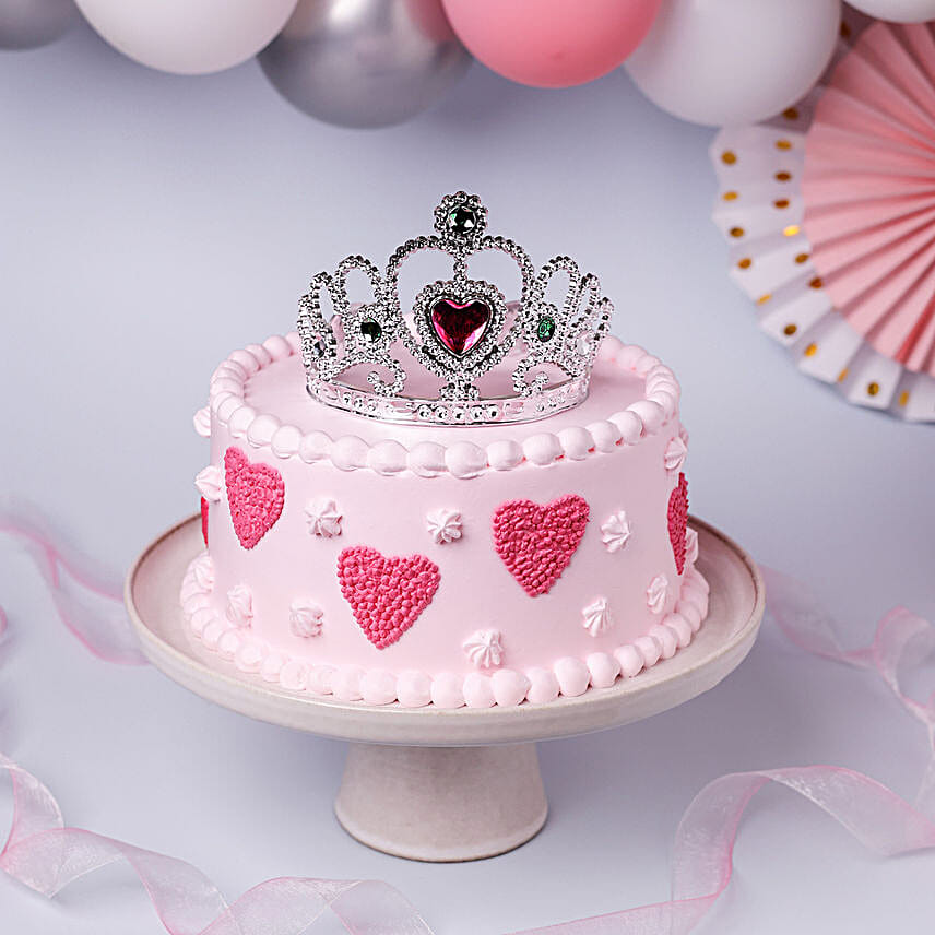 Princess Theme Strawberry Cake Eggless-1 Kg