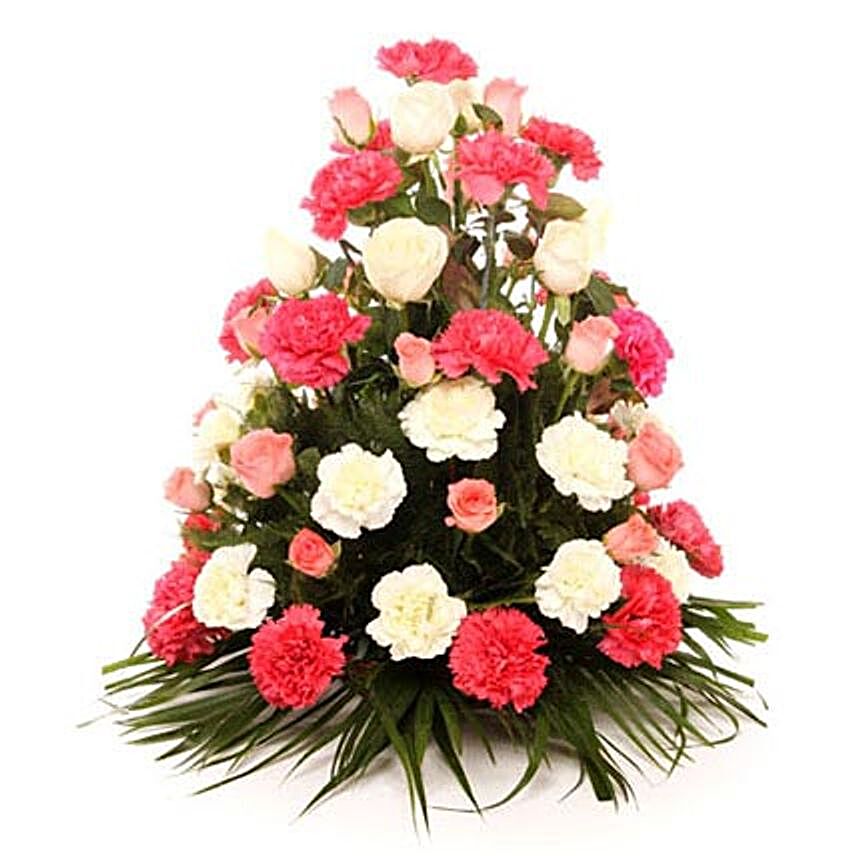 Elegant Carnations & Roses Arrangement