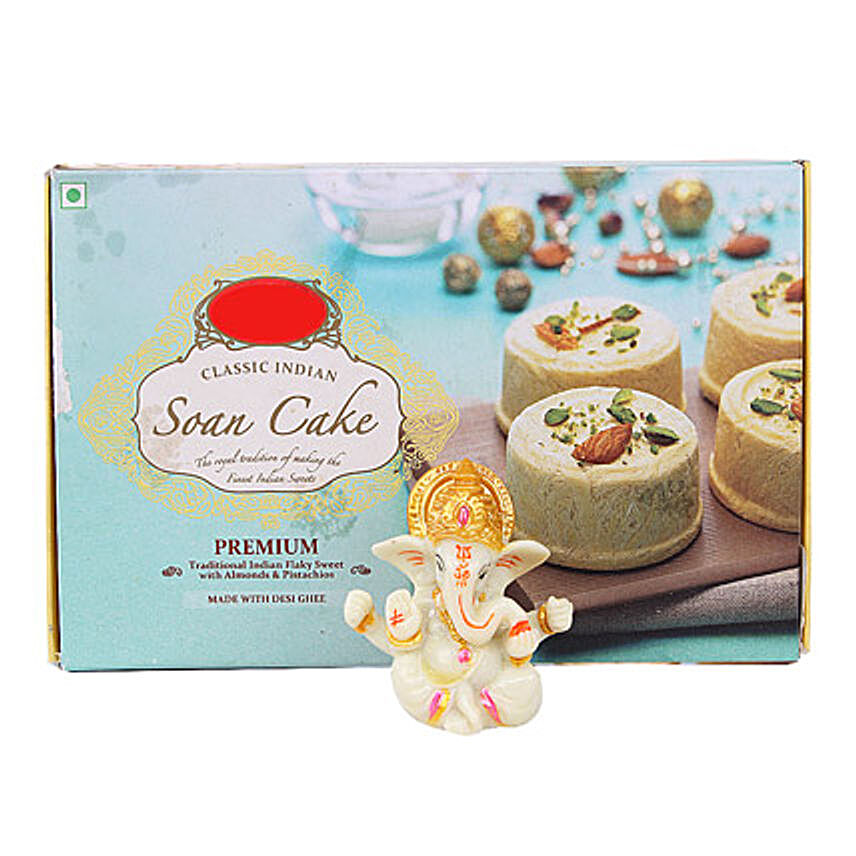 Ganesha Idol With Soan Cake