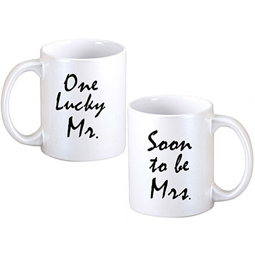 Lucky Mr and Soon To Be Mrs Couple Mugs