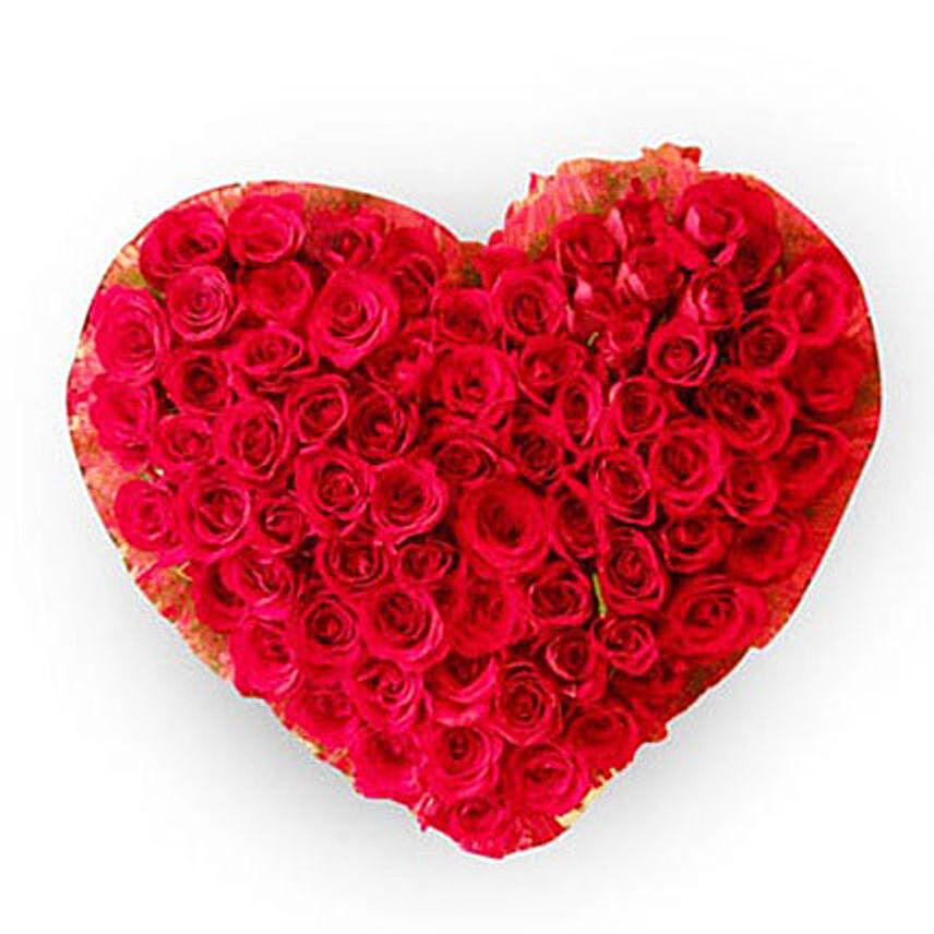 Precious 100 Red Roses Heart
