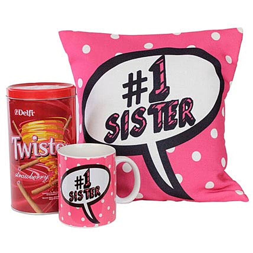 Twister Cushion Mug For Sister