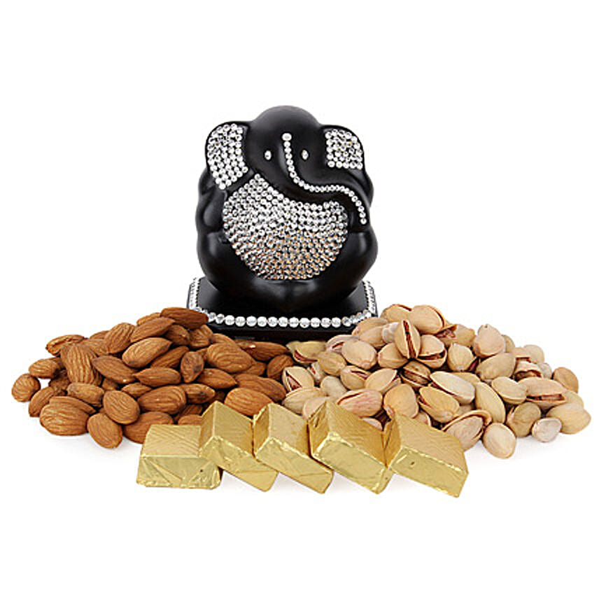 Buy/Send Black Ganesha Idol Combo Online FNP