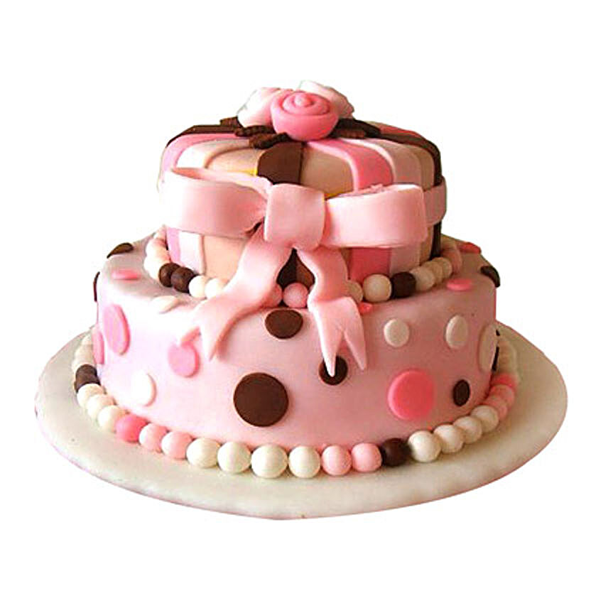 Elegant Pink Cake 5kg Eggless