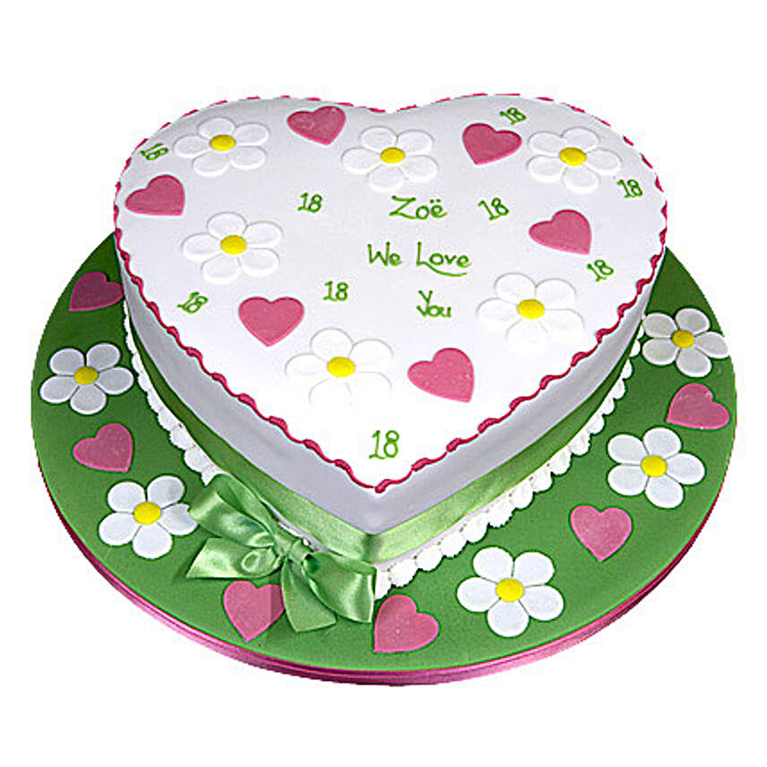 Heart Shape Designer Cake Half kg Eggless