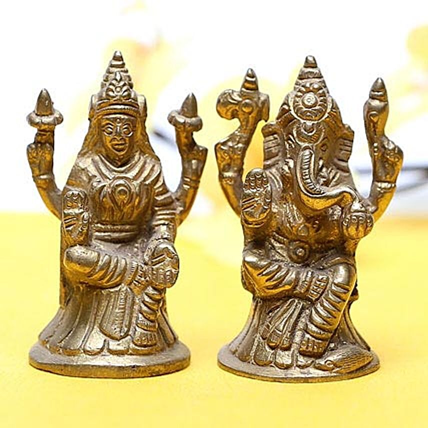 Brass Lakshmi Ganesha