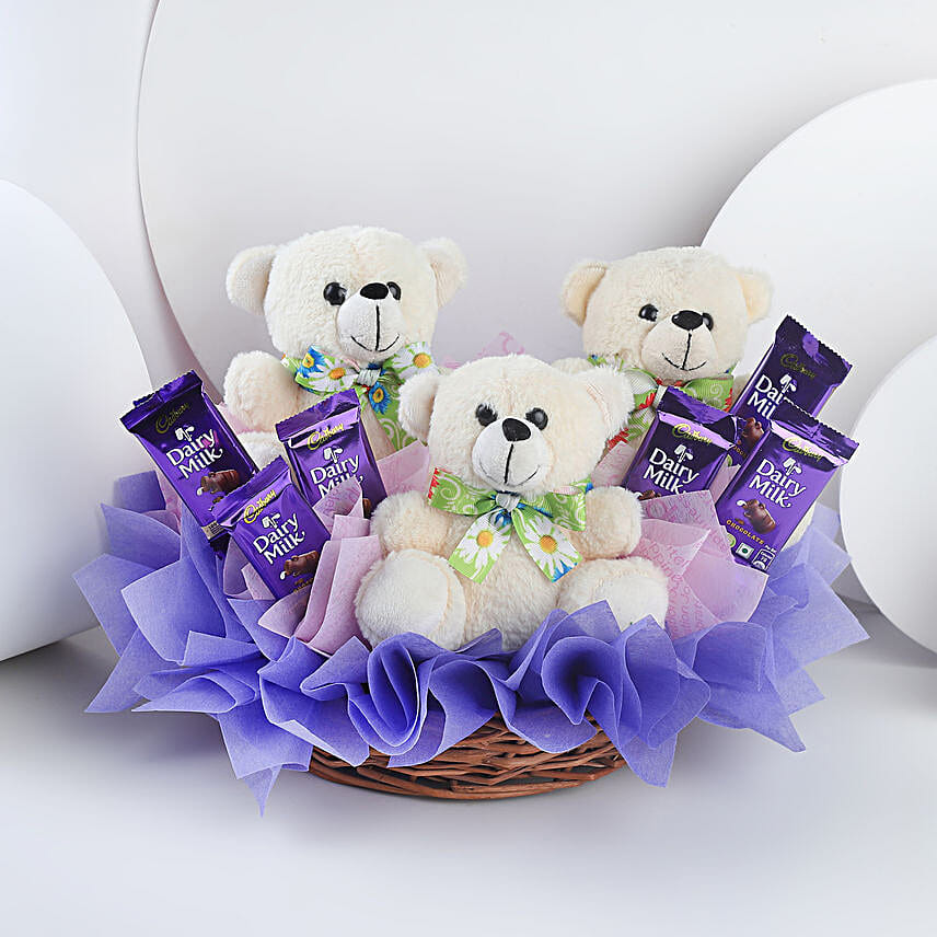 Chocolate and Teddy Basket