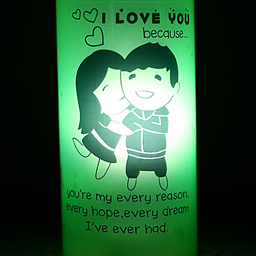 I Love You Because Lamp