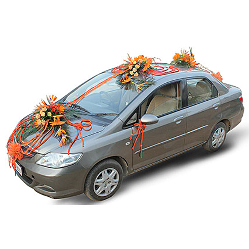 Orange Bloom Car Decor