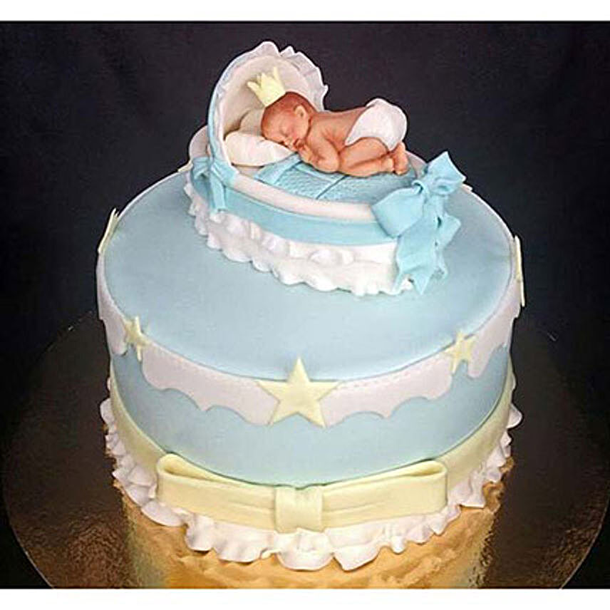 Baby In The Crib Fondant Cake 3kg