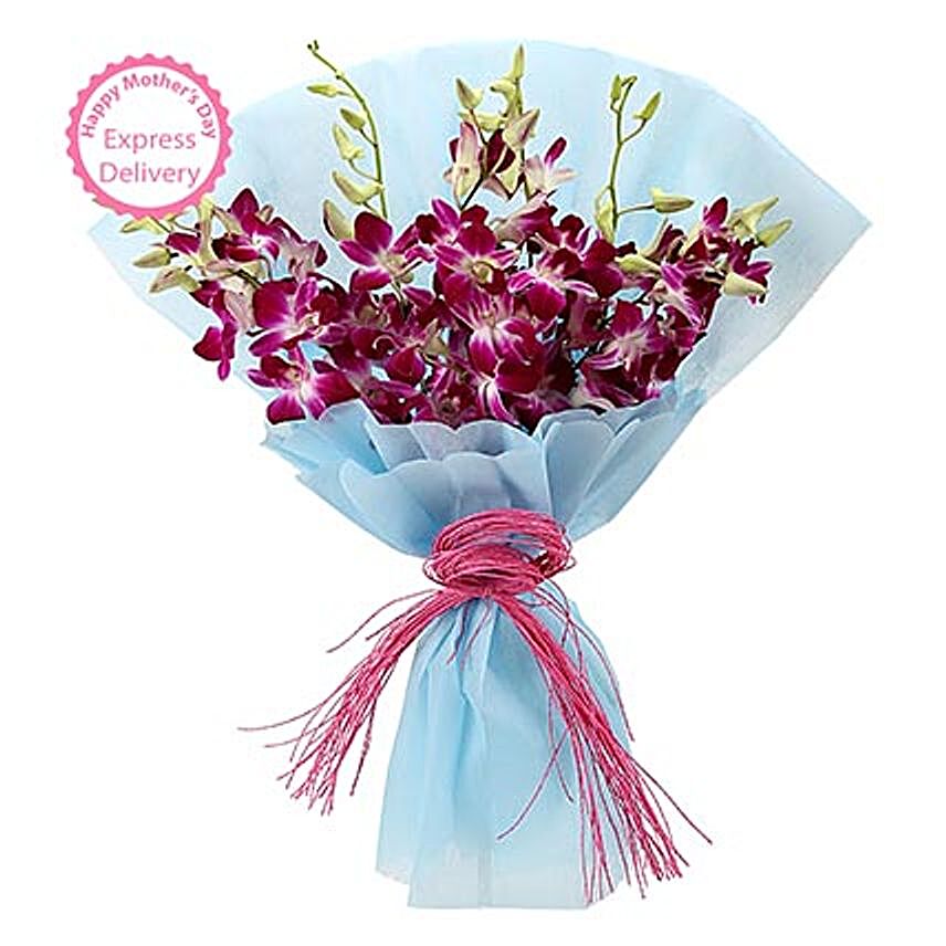 Mothers Day Spl Purple Orchids by FNP