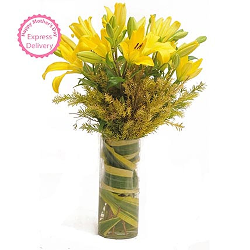 Mothers Day Spl Yellow Asiatic Lilies FNP