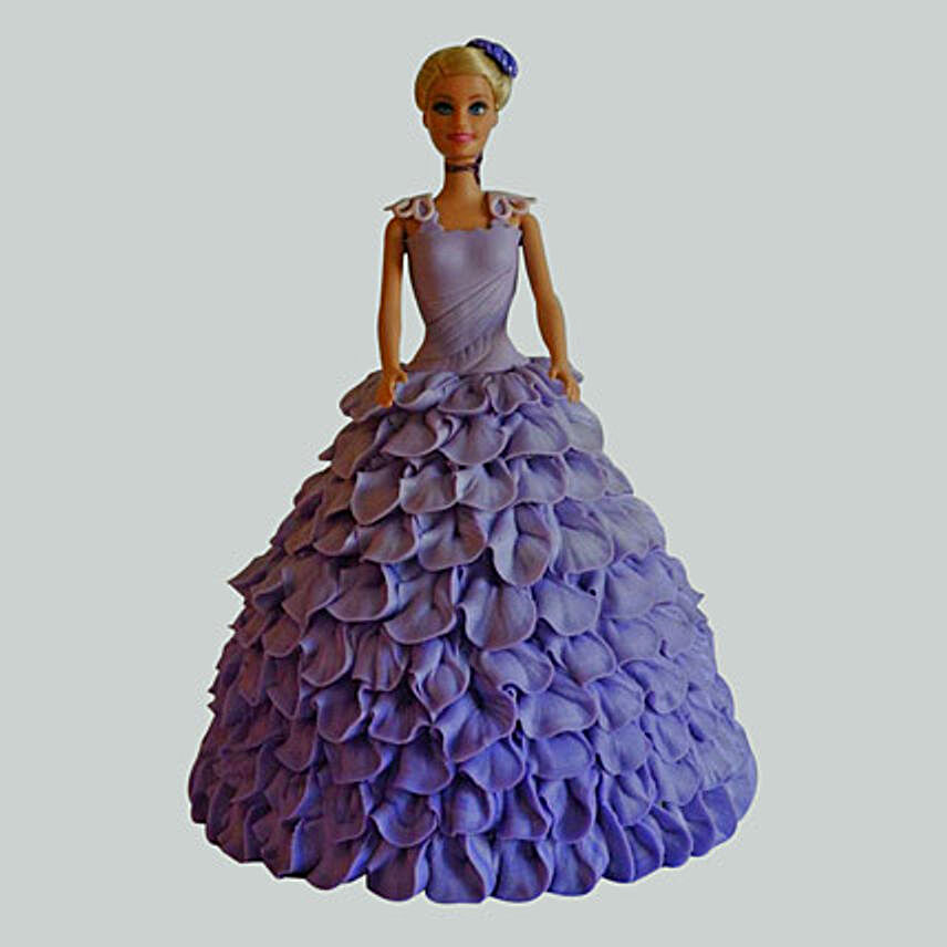 Cinderella Barbie Rich Cream Cake for Kids 2kg