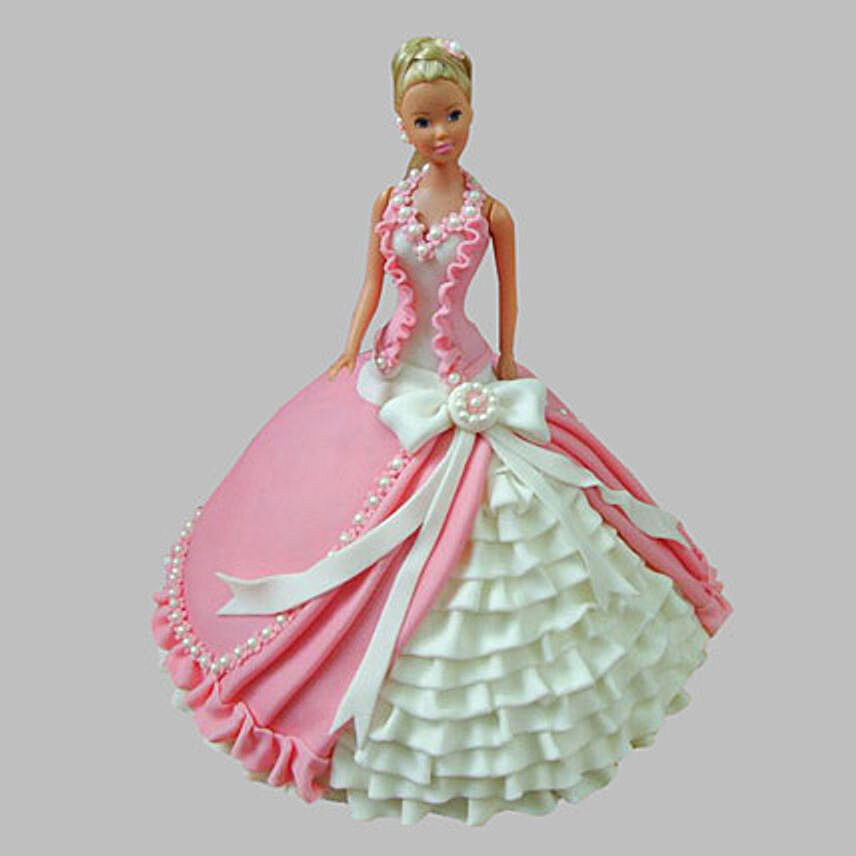 Barbie Design Fondant cakes 2kg:Barbie Doll Cake