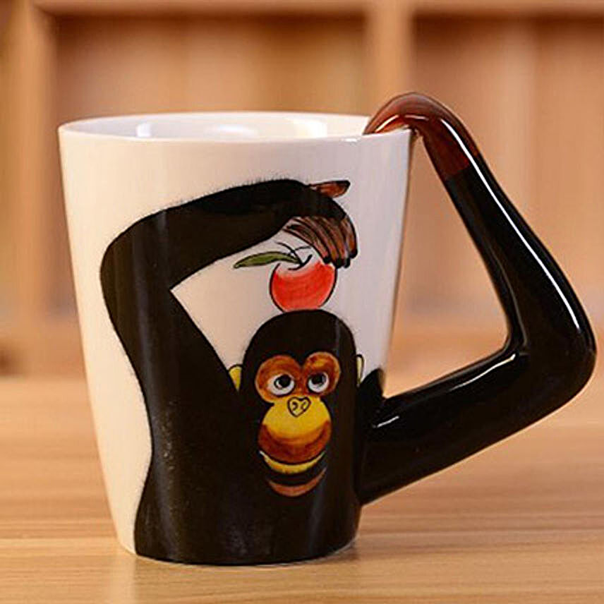 3D Monkey Ceramic Mug